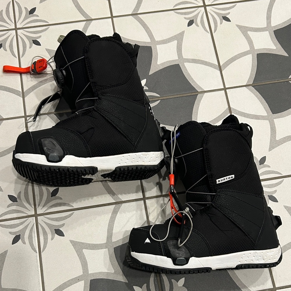 Burton Kids Black and White Snow Boots